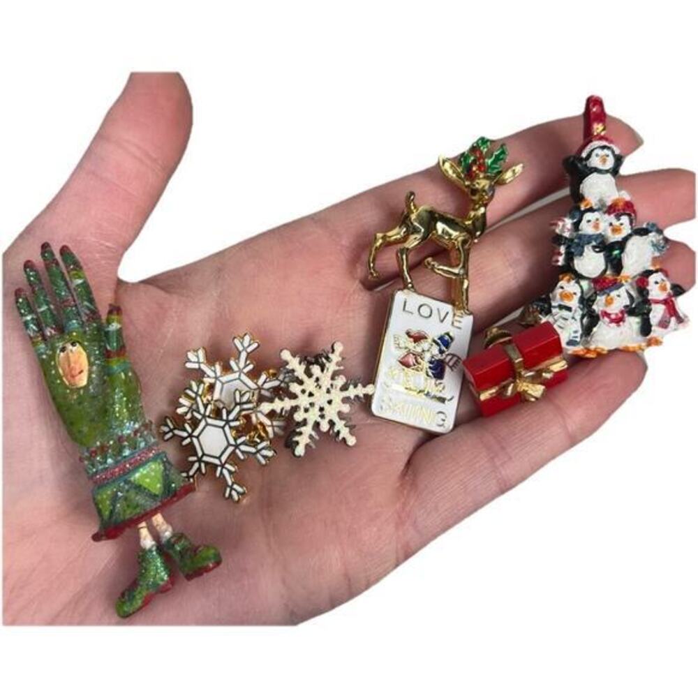 Pin Brooch Lot Winter Themed Dept 56 Gerry’s